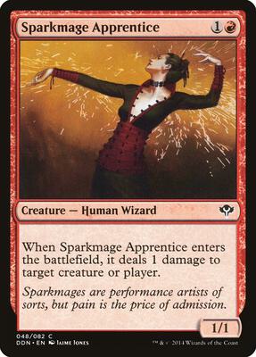Sparkmage Apprentice card from Duel Decks: Speed vs. Cunning