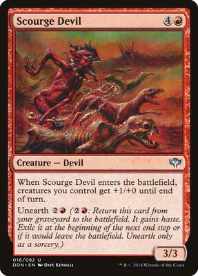 Scourge Devil card from Duel Decks: Speed vs. Cunning