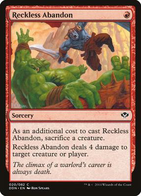 Reckless Abandon card from Duel Decks: Speed vs. Cunning