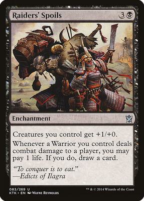 Raiders' Spoils card from Khans of Tarkir