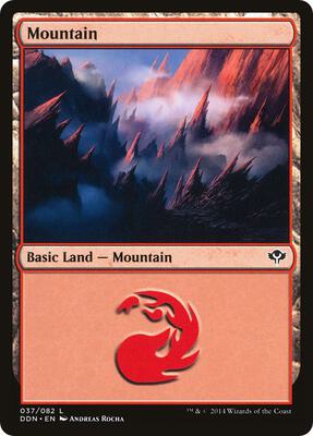 Mountain (037) card from Duel Decks: Speed vs. Cunning