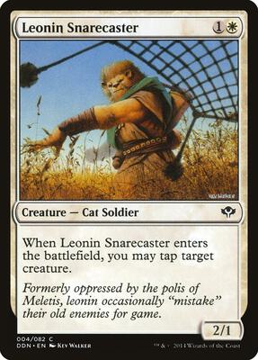 Leonin Snarecaster card from Duel Decks: Speed vs. Cunning