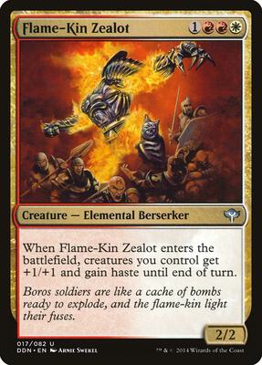 Flame-Kin Zealot card from Duel Decks: Speed vs. Cunning