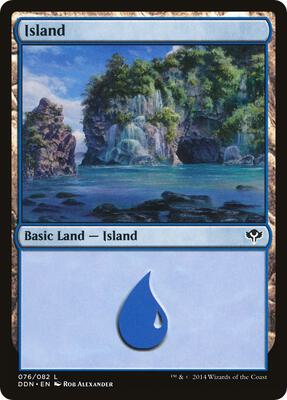 Island (076) card from Duel Decks: Speed vs. Cunning