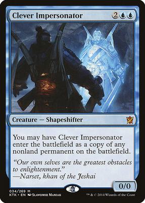 Clever Impersonator card from Khans of Tarkir
