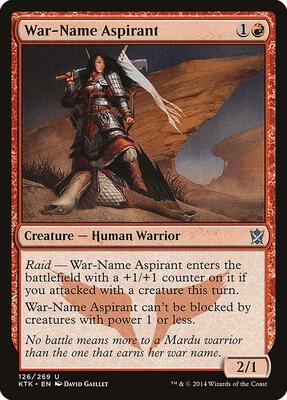 War-Name Aspirant card from Khans of Tarkir