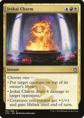 Jeskai Charm card from Khans of Tarkir