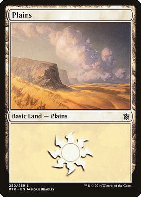 Plains (250) card from Khans of Tarkir