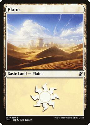 Plains (251) card from Khans of Tarkir