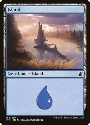 Island (254) card from Khans of Tarkir