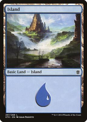 Island (257) card from Khans of Tarkir