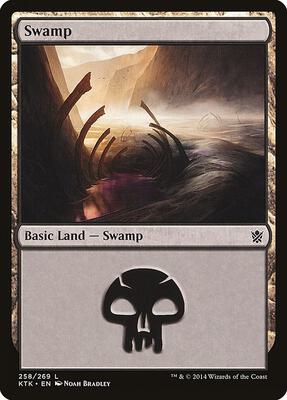 Swamp (258) card from Khans of Tarkir