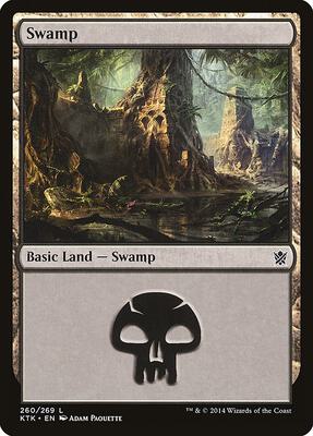 Swamp (260) card from Khans of Tarkir
