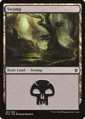 Swamp (261) card from Khans of Tarkir