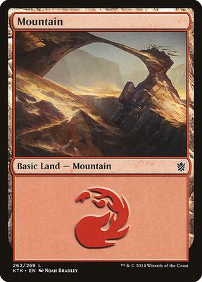 Mountain (262) card from Khans of Tarkir
