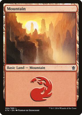 Mountain (264) card from Khans of Tarkir