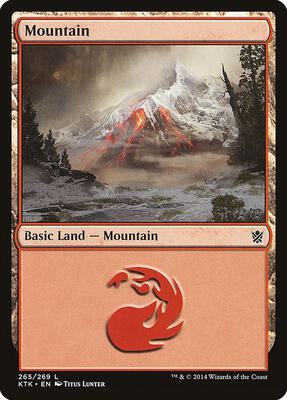Mountain (265) card from Khans of Tarkir