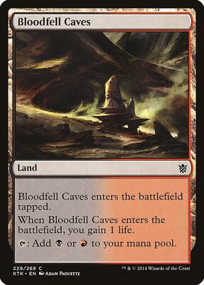 Bloodfell Caves card from Khans of Tarkir