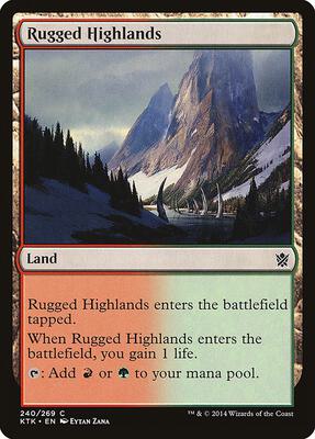 Rugged Highlands card from Khans of Tarkir