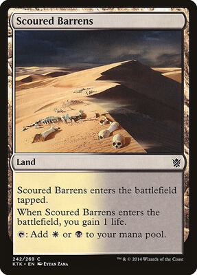 Scoured Barrens card from Khans of Tarkir