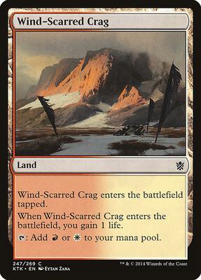 Wind-Scarred Crag card from Khans of Tarkir