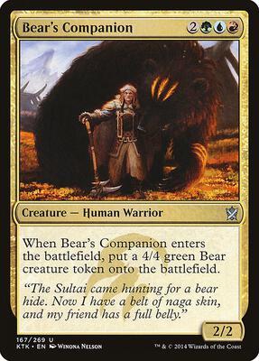 Bear's Companion card from Khans of Tarkir