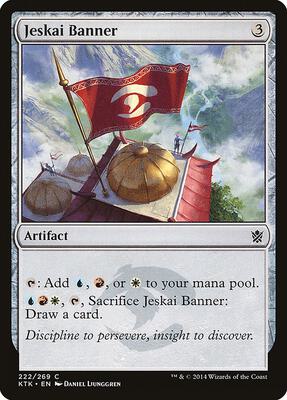 Jeskai Banner card from Khans of Tarkir