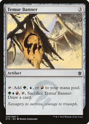 Temur Banner card from Khans of Tarkir