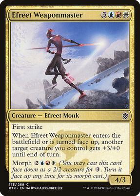 Efreet Weaponmaster card from Khans of Tarkir