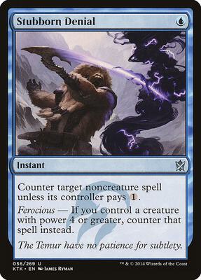 Stubborn Denial card from Khans of Tarkir