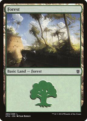 Forest (266) card from Khans of Tarkir