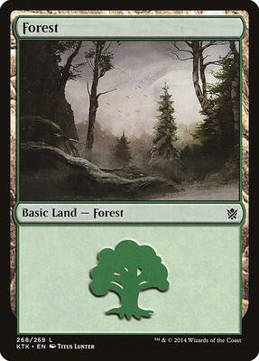 Forest (268) card from Khans of Tarkir