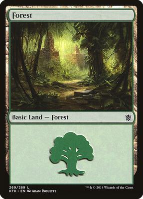 Forest (269) card from Khans of Tarkir