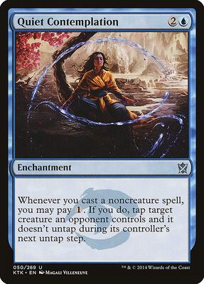 Quiet Contemplation card from Khans of Tarkir