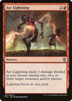 Arc Lightning card from Khans of Tarkir