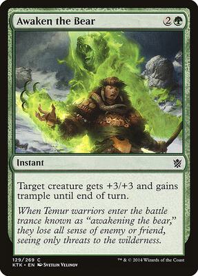 Awaken the Bear card from Khans of Tarkir
