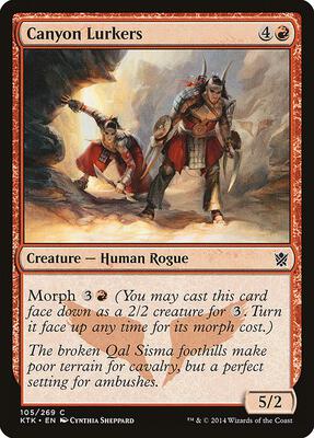 Canyon Lurkers card from Khans of Tarkir