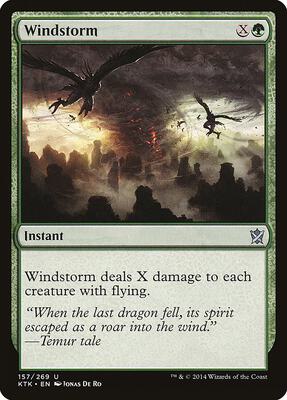 Windstorm card from Khans of Tarkir