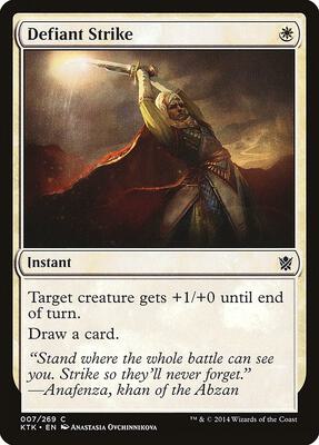 Defiant Strike card from Khans of Tarkir