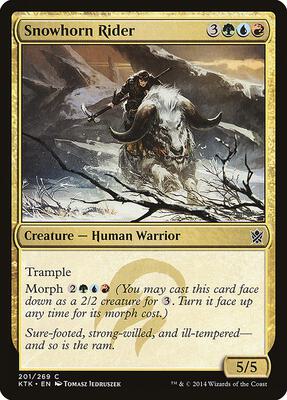 Snowhorn Rider card from Khans of Tarkir