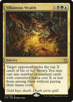 Villainous Wealth card from Khans of Tarkir