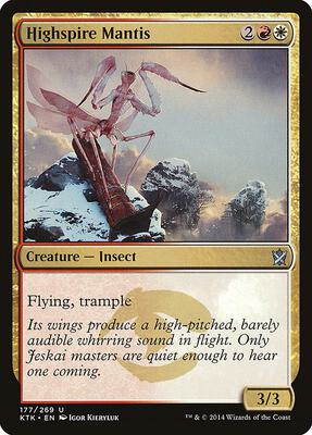 Highspire Mantis card from Khans of Tarkir