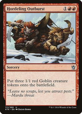 Hordeling Outburst card from Khans of Tarkir