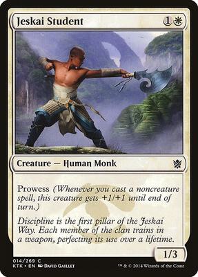Jeskai Student card from Khans of Tarkir