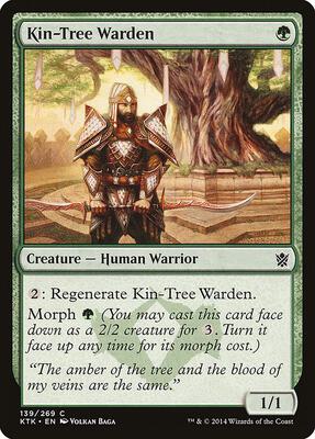 Kin-Tree Warden card from Khans of Tarkir