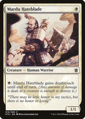Mardu Hateblade card from Khans of Tarkir