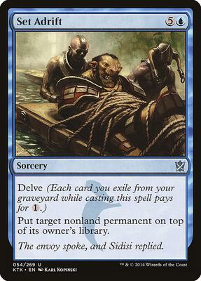 Set Adrift card from Khans of Tarkir