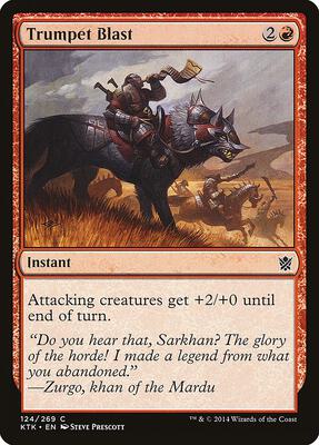 Trumpet Blast card from Khans of Tarkir