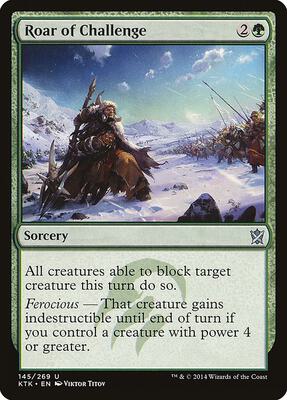 Roar of Challenge card from Khans of Tarkir