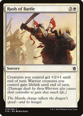 Rush of Battle card from Khans of Tarkir